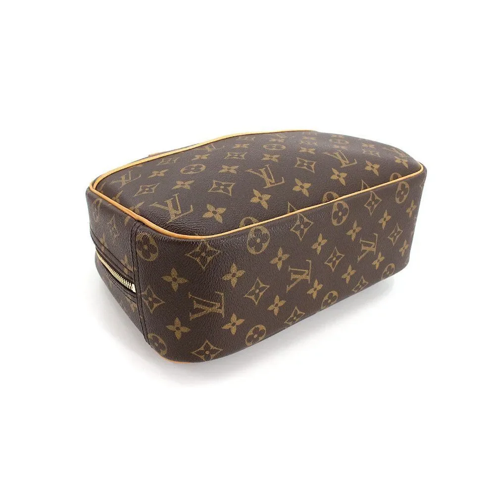 Louis Vuitton Monogram Trouville Shoulder Bag Brown Gold Hardware